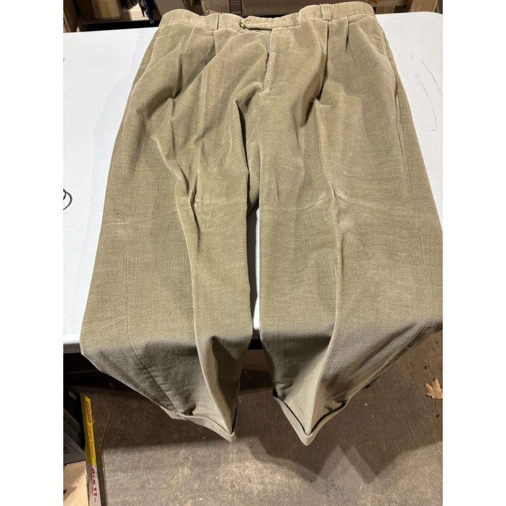 Mark Shale Dress Pants 38 X 28Gold Beige Straight Leg‎ Italy Vintage
